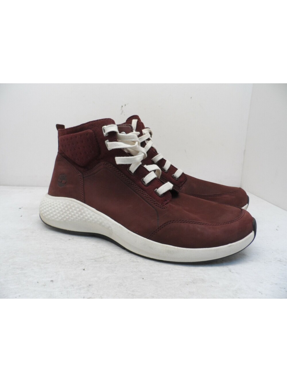 Timberland Men's FlyRoam Go Leather Chukka Boots A1QGC Burgundy 11.5M
